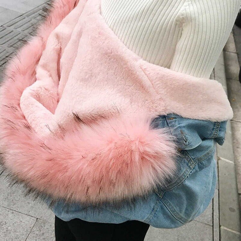 Femmes veste mode hiver manteau chaud coton Denim veste femmes à capuche veste manteau femme Bomber vestes Parkas grande taille