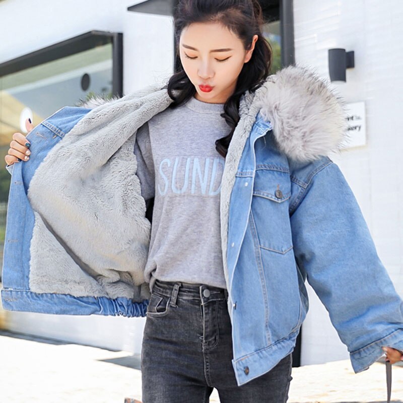 Femmes veste mode hiver manteau chaud coton Denim veste femmes à capuche veste manteau femme Bomber vestes Parkas grande taille